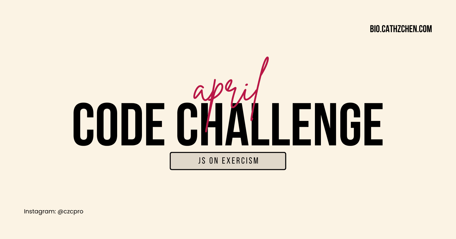 April Code Challenge: JS on Exercism